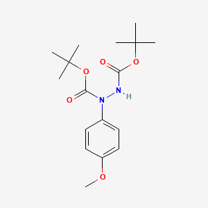 molecular formula C17H26N2O5 B13935535 Di-tert-Butyl 1-(4-methoxyphenyl)hydrazine-1,2-dicarboxylate 