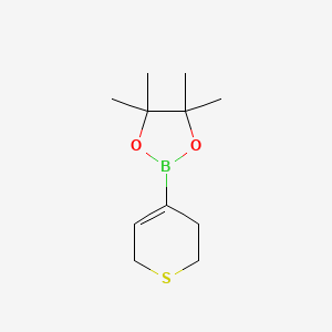 B1393555 2-(3,6-Dihydro-2H-thiopyran-4-yl)-4,4,5,5-tetramethyl-1,3,2-dioxaborolane CAS No. 862129-81-5