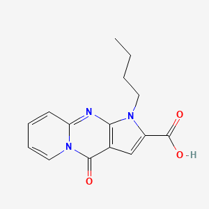 molecular formula C15H15N3O3 B1393556 1-Butyl-4-oxo-1,4-dihydropyrido[1,2-a]pyrrolo[2,3-d]pyrimidine-2-carboxylic acid CAS No. 1086386-75-5
