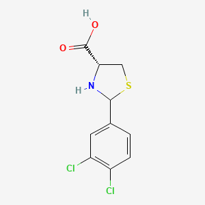 molecular formula C10H9Cl2NO2S B1393559 (R)-2-(3,4-Dichlorophenyl)thiazolidine-4-carboxylic acid CAS No. 1290207-91-8