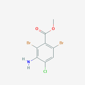 B1393565 Methyl 3-Amino-2,6-dibromo-4-chlorobenzoate CAS No. 1187386-29-3