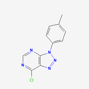 molecular formula C11H8ClN5 B13935662 7-chloro-3-(4-methylphenyl)-3H-[1,2,3]triazolo[4,5-d]pyrimidine CAS No. 17465-99-5