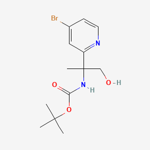 molecular formula C13H19BrN2O3 B13935717 tert-Butyl (2-(4-bromopyridin-2-yl)-1-hydroxypropan-2-yl)carbamate 