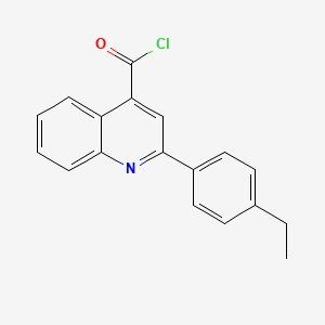 molecular formula C18H14ClNO B1393573 2-(4-Ethylphenyl)quinoline-4-carbonyl chloride CAS No. 1160264-62-9