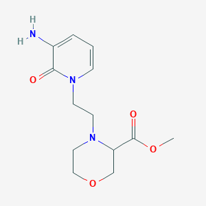 molecular formula C13H19N3O4 B13935768 Methyl 4-(2-(3-amino-2-oxopyridin-1(2H)-yl)ethyl)morpholine-3-carboxylate 