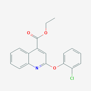 molecular formula C18H14ClNO3 B1393579 Ethyl 2-(2-chlorophenoxy)quinoline-4-carboxylate CAS No. 1160264-37-8