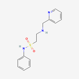 molecular formula C14H17N3O2S B1393580 N-Phenyl-2-[(pyridin-2-ylmethyl)amino]ethanesulfonamide CAS No. 1160264-53-8