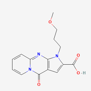molecular formula C15H15N3O4 B1393584 1-(3-甲氧基丙基)-4-氧代-1,4-二氢吡啶并[1,2-a]吡咯并[2,3-d]嘧啶-2-羧酸 CAS No. 1086386-77-7