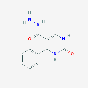 molecular formula C11H12N4O2 B1393585 2-Oxo-4-phenyl-1,2,3,4-tetrahydropyrimidine-5-carbohydrazide CAS No. 1160264-08-3