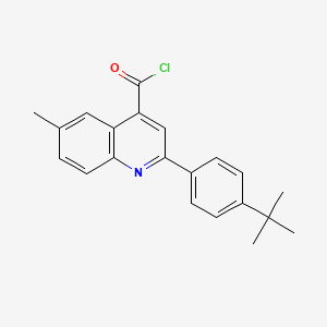 molecular formula C21H20ClNO B1393588 2-(4-Tert-butylphenyl)-6-methylquinoline-4-carbonyl chloride CAS No. 1160253-61-1