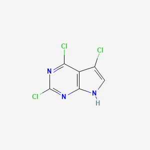 molecular formula C6H2Cl3N3 B1393595 2,4,5-Trichloro-7H-pyrrolo[2,3-d]pyrimidine CAS No. 1053228-28-6