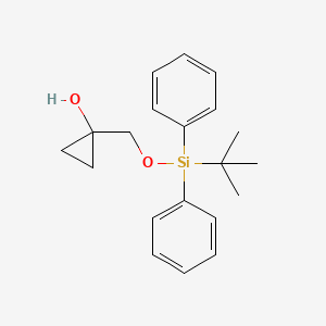 molecular formula C20H26O2Si B1393596 1-(((叔丁基二苯甲硅烷基)氧基)甲基)环丙醇 CAS No. 441784-82-3