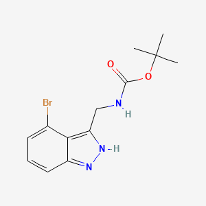 molecular formula C13H16BrN3O2 B13936008 tert-Butyl ((4-bromo-1H-indazol-3-yl)methyl)carbamate 