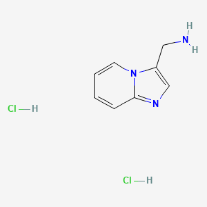 molecular formula C8H11Cl2N3 B1393601 咪唑并[1,2-a]吡啶-3-基甲胺二盐酸盐 CAS No. 34164-92-6