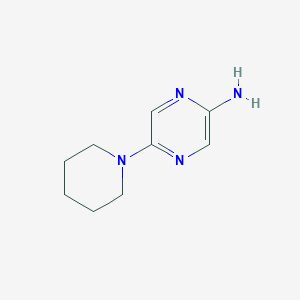 molecular formula C9H14N4 B13936018 5-(Piperidin-1-yl)pyrazin-2-amine 