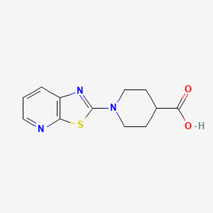 molecular formula C12H13N3O2S B1393603 1-[1,3]Thiazolo[5,4-b]pyridin-2-ylpiperidine-4-carboxylic acid CAS No. 1256802-19-3
