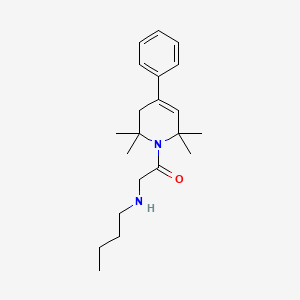 molecular formula C21H32N2O B13936032 Pyridine, 1,2,3,6-tetrahydro-1-(N-butylglycyl)-4-phenyl-2,2,6,6-tetramethyl- CAS No. 53725-53-4