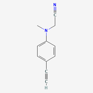 molecular formula C11H10N2 B13936045 2-((4-Ethynylphenyl)(methyl)amino)acetonitrile 
