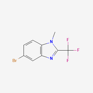molecular formula C9H6BrF3N2 B13936050 5-Bromo-1-methyl-2-(trifluoromethyl)-1H-benzimidazole 