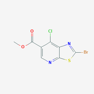 molecular formula C8H4BrClN2O2S B13936063 Methyl 2-bromo-7-chlorothiazolo[5,4-b]pyridine-6-carboxylate 
