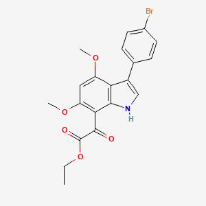 molecular formula C20H18BrNO5 B13936113 Ethyl [3-(4-bromophenyl)-4,6-dimethoxy-1H-indol-7-yl](oxo)acetate CAS No. 845548-50-7