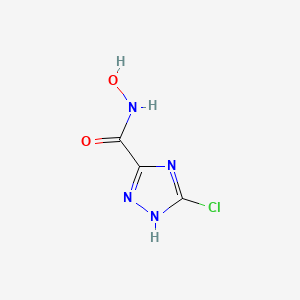 molecular formula C3H3ClN4O2 B1393614 3-chloro-N-hydroxy-1H-1,2,4-triazole-5-carboxamide CAS No. 199292-14-3