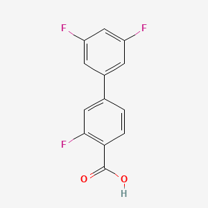 molecular formula C13H7F3O2 B1393615 3,3',5'-Trifluoro-[1,1'-biphenyl]-4-carboxylic acid CAS No. 1184828-51-0