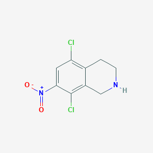 molecular formula C9H8Cl2N2O2 B1393617 5,8-二氯-7-硝基-1,2,3,4-四氢异喹啉 CAS No. 1261079-69-9