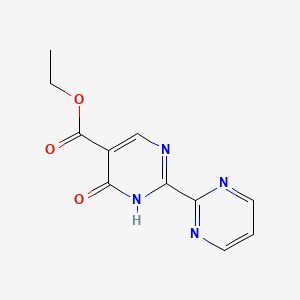 molecular formula C11H10N4O3 B1393618 Ethyl 6-oxo-2-(pyrimidin-2-yl)-1,6-dihydropyrimidine-5-carboxylate CAS No. 432521-54-5