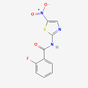 molecular formula C10H6FN3O3S B13936180 2-Fluoro-N-(5-nitro-2-thiazolyl)benzamide CAS No. 319-40-4