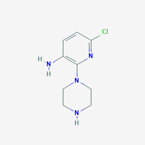 6-Chloro-2-(piperazin-1-yl)pyridin-3-amine