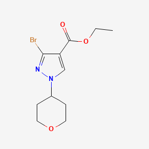 molecular formula C11H15BrN2O3 B13936216 Ethyl 3-bromo-1-(tetrahydro-2H-pyran-4-yl)-1H-pyrazole-4-carboxylate 