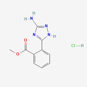 molecular formula C10H11ClN4O2 B1393622 methyl 2-(5-amino-1H-1,2,4-triazol-3-yl)benzoate hydrochloride CAS No. 1279219-12-3