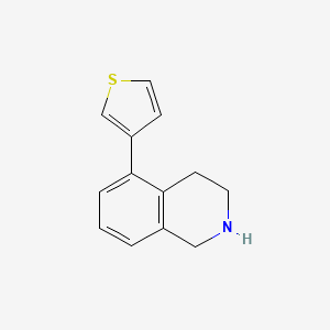 molecular formula C13H13NS B1393623 5-Thiophen-3-yl-1,2,3,4-tetrahydroisoquinoline CAS No. 1216674-89-3