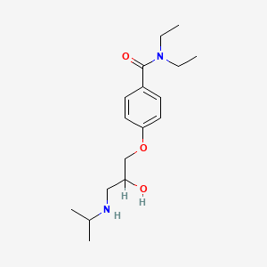 molecular formula C17H28N2O3 B13936277 N,N-Diethyl-4-(2-hydroxy-3-((1-methylethyl)amino)propoxy)benzamide CAS No. 57494-88-9