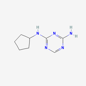 molecular formula C8H13N5 B1393628 N-Cyclopentyl-1,3,5-triazine-2,4-diamine CAS No. 98427-85-1