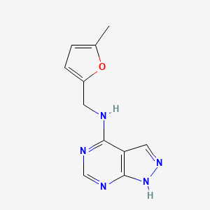 molecular formula C11H11N5O B13936283 N-((5-methylfuran-2-yl)methyl)-1H-pyrazolo[3,4-d]pyrimidin-4-amine 