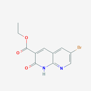 molecular formula C11H9BrN2O3 B1393632 Ethyl 6-bromo-2-oxo-1,2-dihydro-1,8-naphthyridine-3-carboxylate CAS No. 894851-71-9