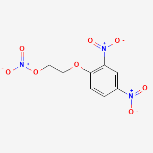 molecular formula C8H7N3O8 B13936356 Ethanol, 2-(2,4-dinitrophenoxy)-, nitrate (ester) CAS No. 62030-34-6
