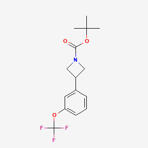 molecular formula C15H18F3NO3 B13936374 Tert-butyl 3-(3-(trifluoromethoxy)phenyl)azetidine-1-carboxylate 