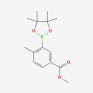 molecular formula C15H21BO4 B1393638 Methyl 4-methyl-3-(4,4,5,5-tetramethyl-1,3,2-dioxaborolan-2-YL)benzoate CAS No. 882679-40-5