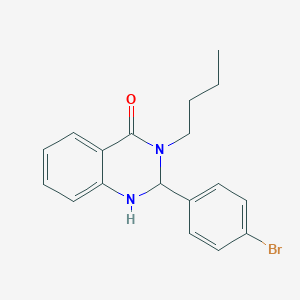 molecular formula C18H19BrN2O B13936424 2-(4-Bromophenyl)-3-butyl-2,3-dihydroquinazolin-4(1h)-one CAS No. 1043962-61-3