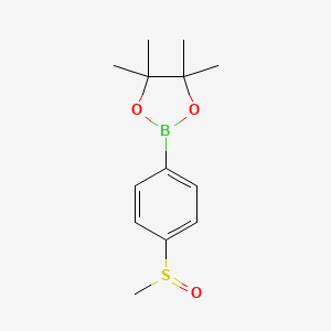 molecular formula C13H19BO3S B1393646 4,4,5,5-Tetramethyl-2-(4-(methylsulfinyl)phenyl)-1,3,2-dioxaborolane CAS No. 1016641-70-5
