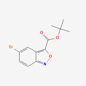 molecular formula C12H12BrNO3 B13936466 tert-Butyl 5-bromobenzo[c]isoxazole-3-carboxylate 