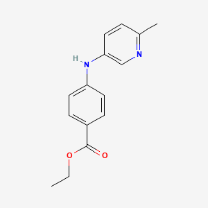 molecular formula C15H16N2O2 B13936482 4-(6-Methyl-pyridin-3-ylamino)-benzoic acid ethyl ester 