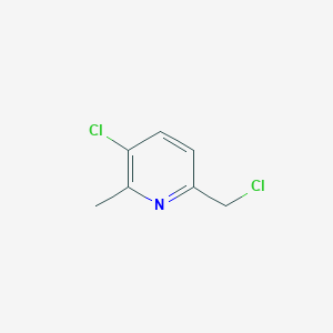 molecular formula C7H7Cl2N B13936489 3-Chloro-6-(chloromethyl)-2-methylpyridine 