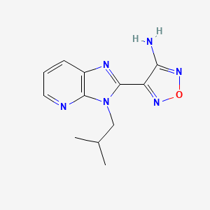 molecular formula C12H14N6O B1393651 4-(3-Isobutyl-3H-imidazo[4,5-b]pyridin-2-yl)-1,2,5-oxadiazol-3-amine CAS No. 1281716-40-2