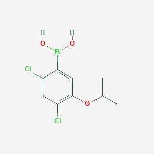 molecular formula C9H11BCl2O3 B1393652 2,4-Dichloro-5-isopropoxyphenylboronic acid CAS No. 325786-18-3