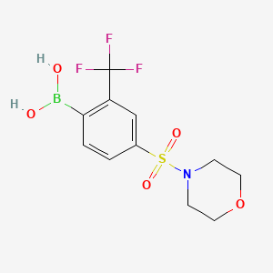 molecular formula C11H13BF3NO5S B1393653 4-(Morpholinosulfonyl)-2-trifluoromethylphenylboronic acid CAS No. 2096332-30-6