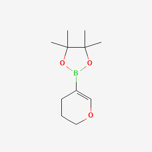 molecular formula C11H19BO3 B1393656 2-(3,4-Dihydro-2H-pyran-5-YL)-4,4,5,5-tetramethyl-1,3,2-dioxaborolane CAS No. 1046811-99-7